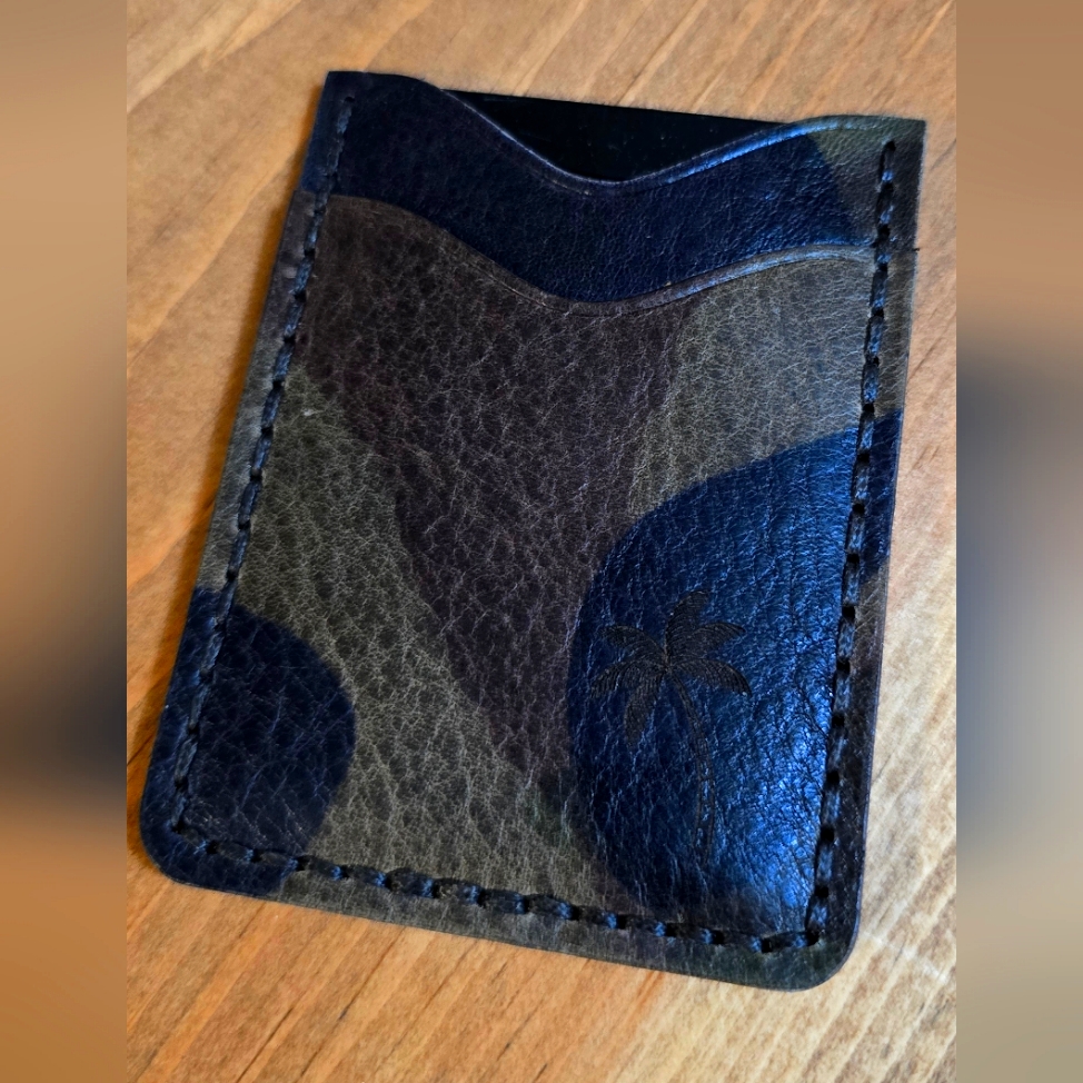Camouflage Leather Card Holder